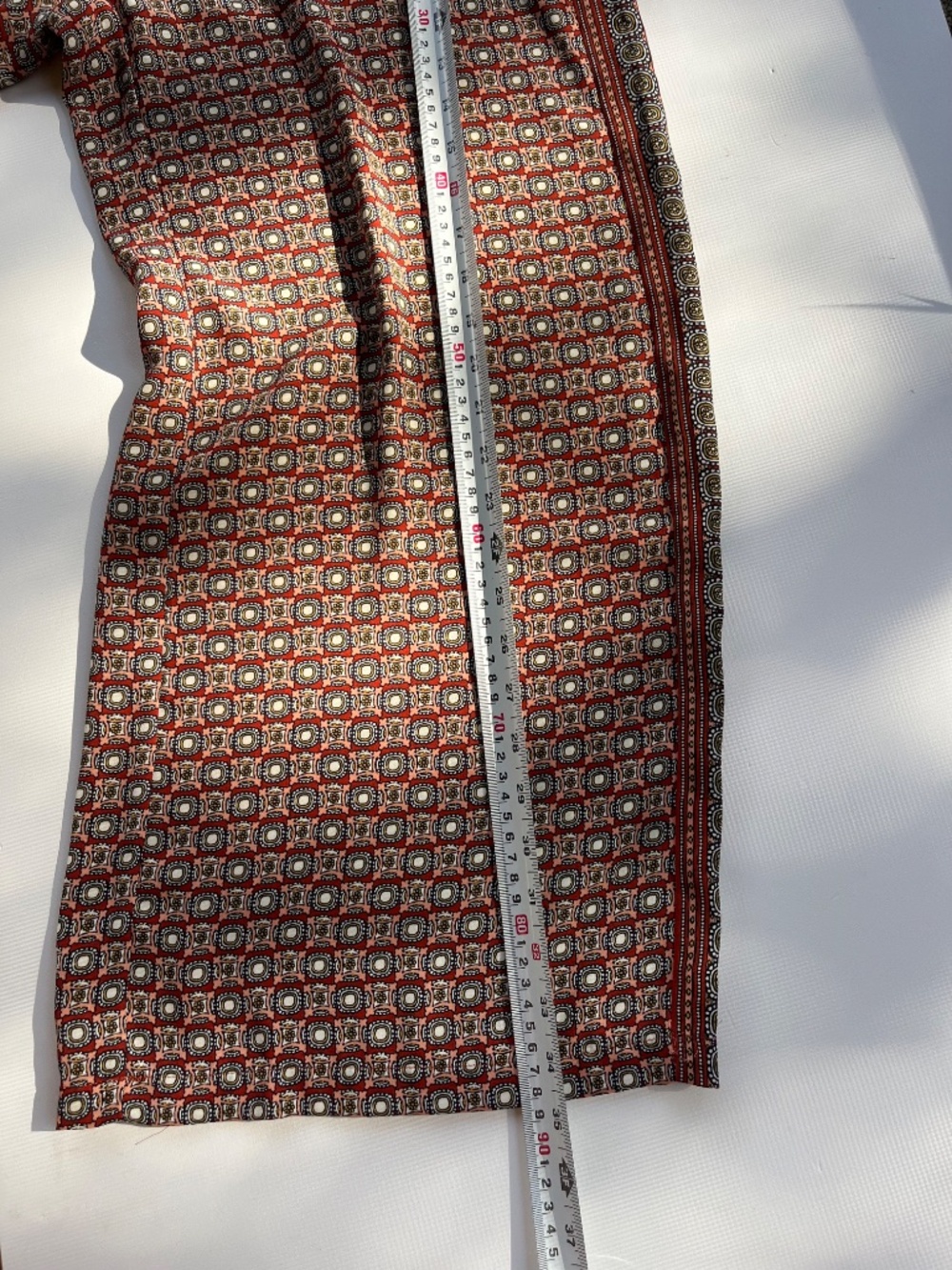 Max Studio red geometric print wide-leg cropped pants size Medium - Picture 6 of 7